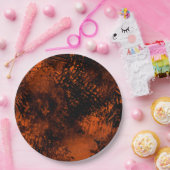 Spritzer-Effekt Orange & Black Pappteller (Party)