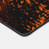 Spritzer-Effekt Orange & Black Schreibtischunterlage (Ecke)