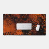 Spritzer-Effekt Orange & Black Schreibtischunterlage (Tastatur & Maus)