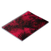 Spritzer-Effekt Rot und Schwarz Notizblock (Linke Seite)