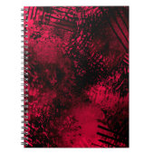 Spritzer-Effekt Rot und Schwarz Notizblock (Vorderseite)