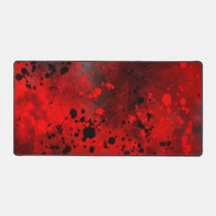 Spritzer-Effekt Rot und Schwarz Schreibtischunterlage