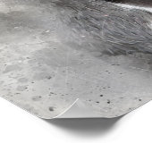 Spritzer Effekt Wasserfarben-Pitch-Bulldoge Poster (Ecke)