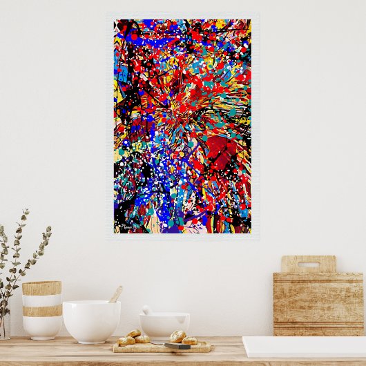 Spritzer Expressionismus Paint Spritzer Poster (Küche)