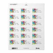 Spritzer-Farbanschrift Adressaufkleber (Vorne)