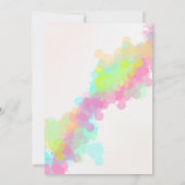 Spritzer Farbe Farbe Farbe Farbe Geburtstag Einladung (Rückseite)
