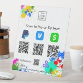 Spritzer-Farbe scannen zu bezahlen oder zu tippen Sockelschild (In Situ)