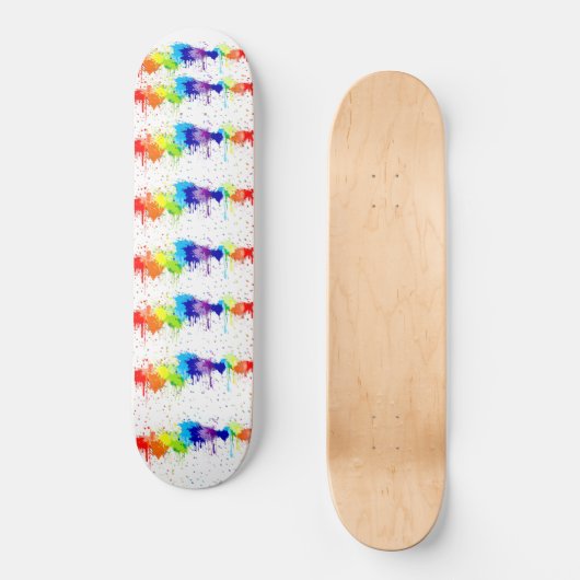Spritzer Farbe Skate Decke farbig Skateboard (Vorderseite)