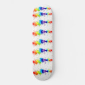 Spritzer Farbe Skate Decke farbig Skateboard (Vorderseite)