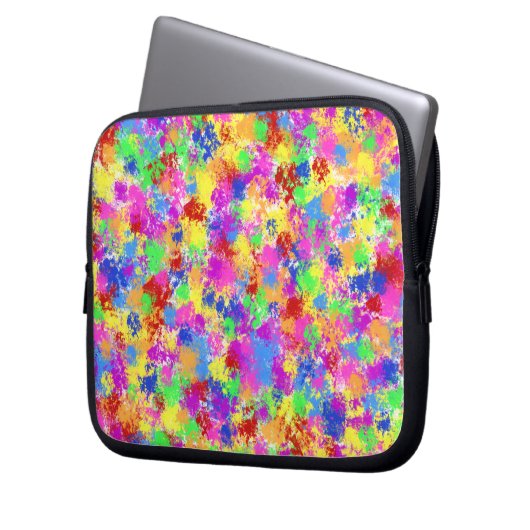 Spritzer-Farben-Regenbogen des hellen Laptopschutzhülle (Vorderseite Links)