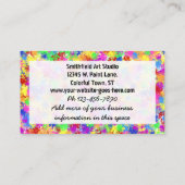 Spritzer-Farben-Regenbogen des hellen Visitenkarte (Rückseite)