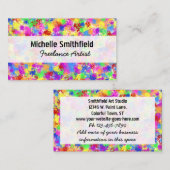 Spritzer-Farben-Regenbogen des hellen Visitenkarte (Vorne/Hinten)