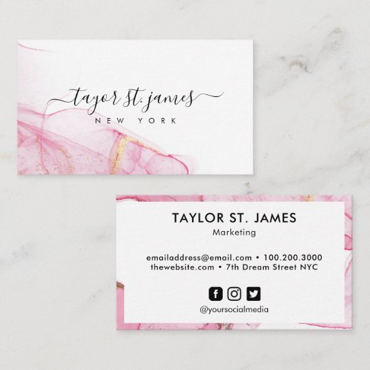 Spritzer für Aquarellmalerei Visitenkarte (Vorne/Hinten)