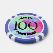 Spritzer für benutzerdefinierte Rainbow-Monogramm Pokerchips (Einzeln)