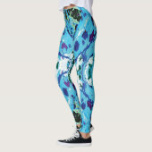Spritzer für Blaue und grüne Meeresbiologie Leggings (Links)
