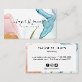 Spritzer für die Aquarellmalerei Visitenkarte (Vorne/Hinten)