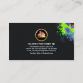 Spritzer für die Malerei mit Goldbrush Visitenkarte (Rückseite)