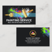 Spritzer für die Malerei mit Goldbrush Visitenkarte (Vorne/Hinten)