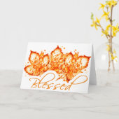 Spritzer für gesegnete Herbstlaub Karte (Gelbe Blume)