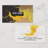 Spritzer für künstlerische Malerei | Farbblock Visitenkarte (Vorne/Hinten)