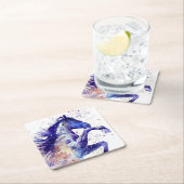 Spritzer für künstlerisches Horn Rechteckiger Pappuntersetzer (Vor Ort)