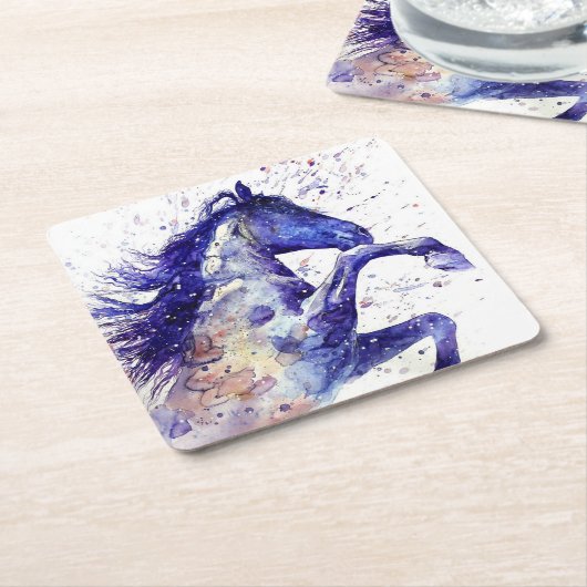 Spritzer für künstlerisches Horn Rechteckiger Pappuntersetzer (angewinkelt)