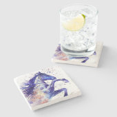 Spritzer für künstlerisches Horn Steinuntersetzer (Seitenansicht)