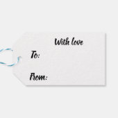 Spritzer für Schwarz-Tinte Geschenkanhänger (Rückseite Horizontal)