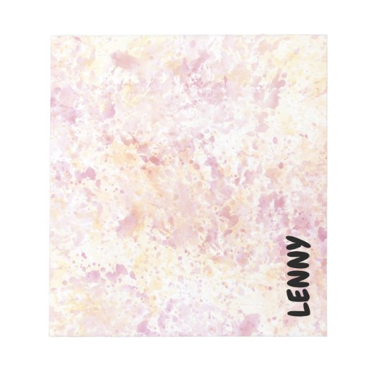 Spritzer für Wasserfarben und Dropdown-Notepad Notizblock (Vorderseite)