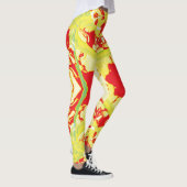 Spritzer Gelb und Rot Leggings (Rechts)