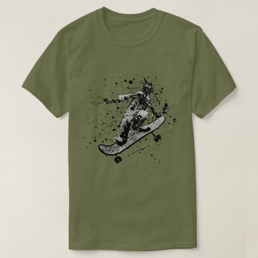 Spritzer Grafik-Skateboard-T - Shirt (Design vorne)