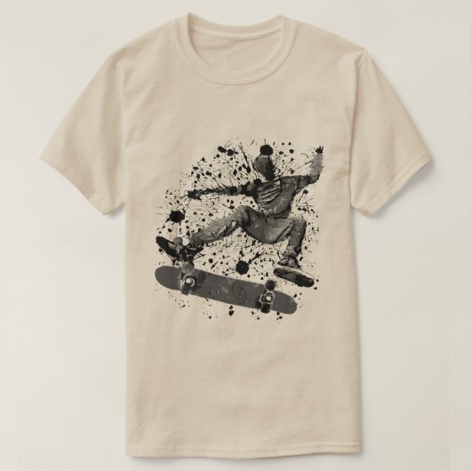 Spritzer Grafik-Skateboard-T - Shirt (Design vorne)