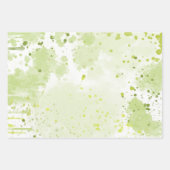 Spritzer grün und körnig geschenkpapier set (Vorderseite 3)