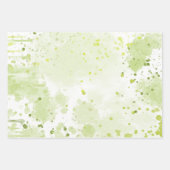 Spritzer grün und körnig geschenkpapier set (Vorderseite 2)