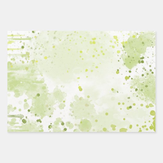Spritzer grün und körnig geschenkpapier set (Vorderseite 2)