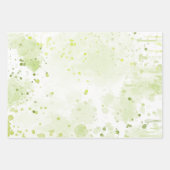 Spritzer grün und körnig geschenkpapier set (Vorderseite)