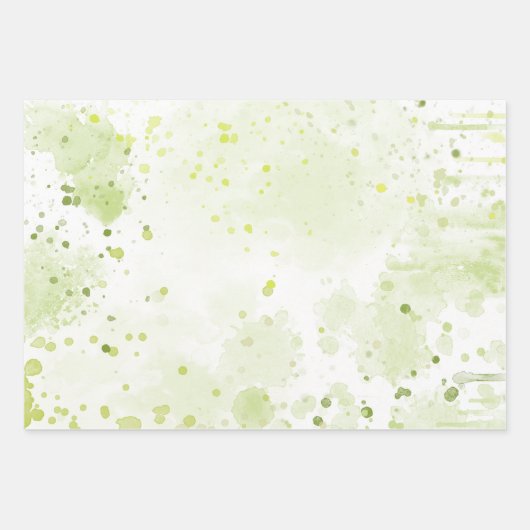 Spritzer grün und körnig geschenkpapier set (Vorderseite)
