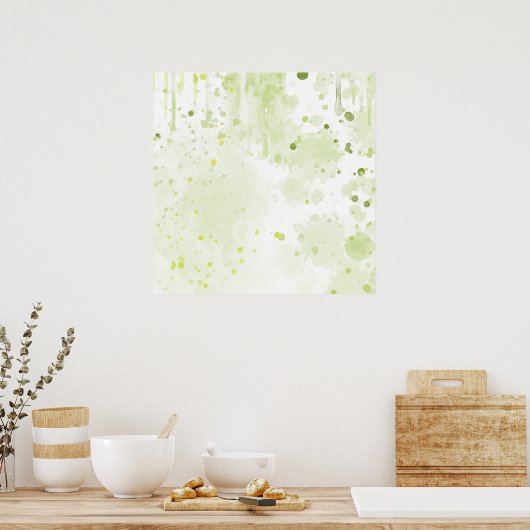 Spritzer grün und körnig poster (Küche)