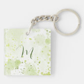 Spritzer grün und körnig schlüsselanhänger (Rückseite)