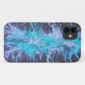 Spritzer Grunge Design - blau Case-Mate iPhone Hülle (Rückseite (Horizontal))