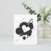 Spritzer Herz (Hochzeit) Einladung Vorlage 1 (Stehend Vorderseite)
