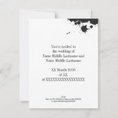 Spritzer Herz (Hochzeit) Einladung Vorlage 1 (Rückseite)