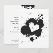 Spritzer Herz (Hochzeit) Einladung Vorlage 1 (Vorne/Hinten)