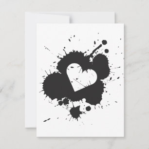 Spritzer Herz (Hochzeit) Einladung Vorlage 1