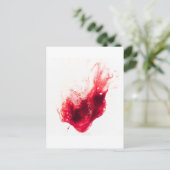 Spritzer Herzform Postkarte (Stehend Vorderseite)