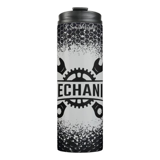 Spritzer-Hintergrund für Mechanikgetriebe Thermosbecher (Vorderseite)