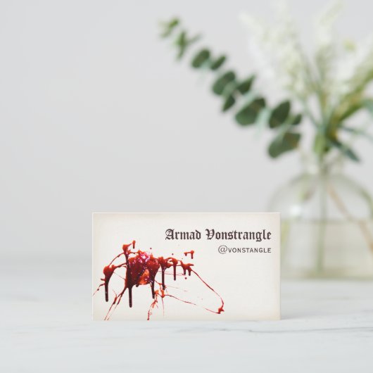 Spritzer, Horror Visitenkarte (Stehend Vorderseite)