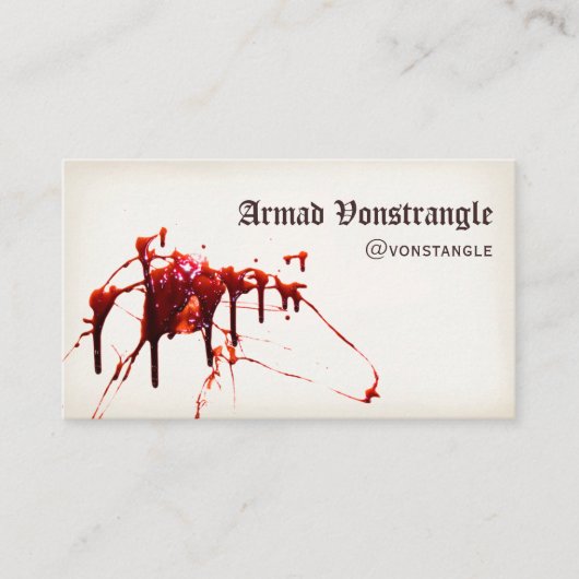 Spritzer, Horror Visitenkarte (Vorderseite)