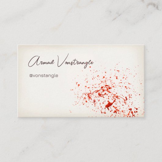 Spritzer, Horror Visitenkarte (Vorderseite)