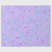 Spritzer in Aquarellfarbe auf Lila Umschlagpapier Geschenkpapier (Flach)